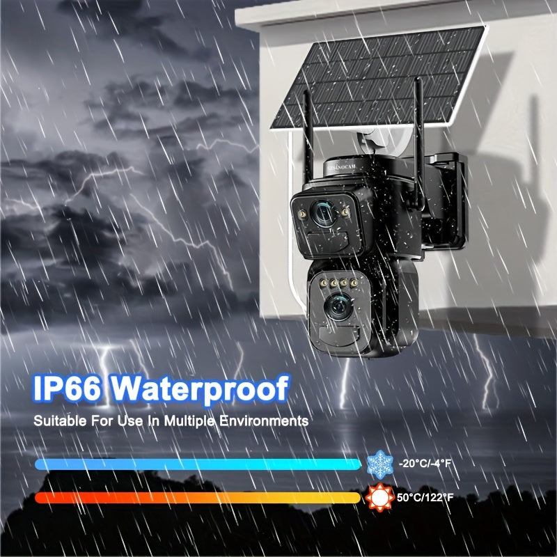 Solar WiFi Security Camera QW8-WIFI with Listed 2K Video, Motion Detection, Spotlight Alarm, Color Night Vision and Two-Way Audio for Home Monitoring