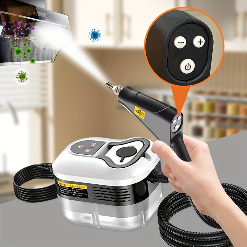 Pressurized Steam Cleaner for Kitchen and Bathroom, Handheld Cleaning Machine with Listed 105°C Steam, Three-Brush and Glass Scraper Kit Options