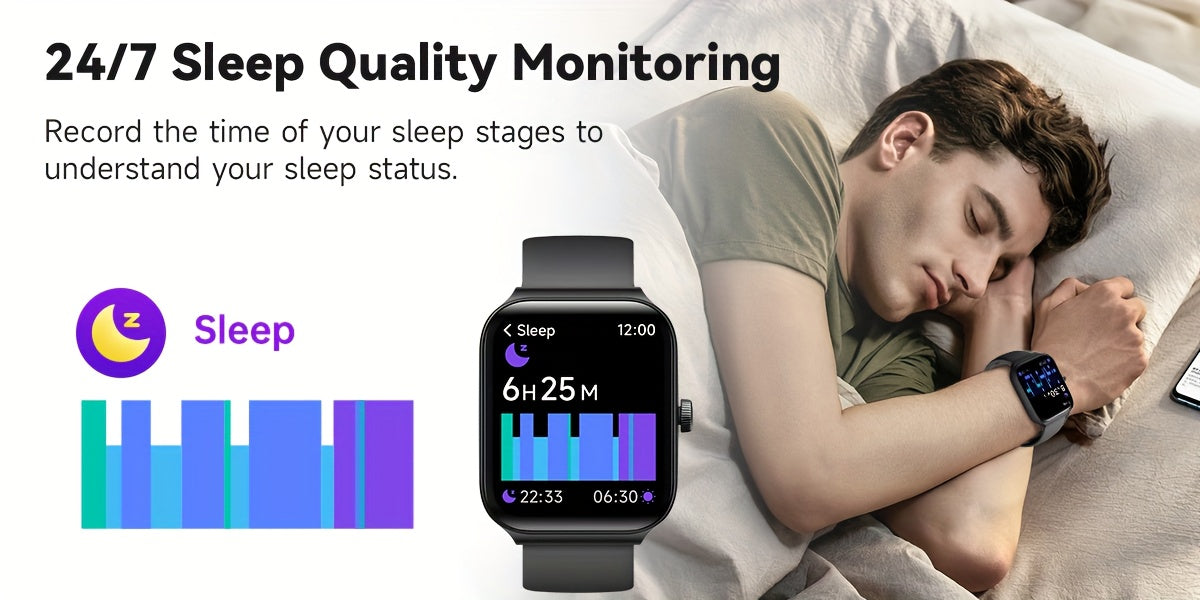 1.95 Inch Smart Watch with Alexa Built-in, Wireless Call Smartwatch with 100+ Sport Modes, Fitness Activity Tracker & Pedometer, for iPhone & Android, HD Touch Screen, Birthday & Mother's Day Gift