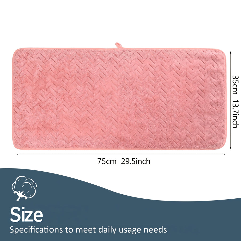 Coral Fleece Hand Towel Set of Four with Soft Fabric Wording, White, Black, Red, Gray and Unspecified-Color Options for Home Bathroom, Spa and Guest Room Routines