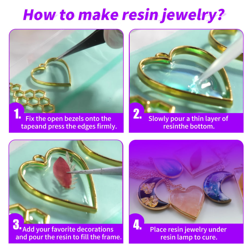 USB Resin Curing Lamp with 96 LEDs, Listed 5V Power Input, Cord and Switch in Dark Violet or Purple for Compatible Resin Jewelry, Molds and DIY Craft Projects