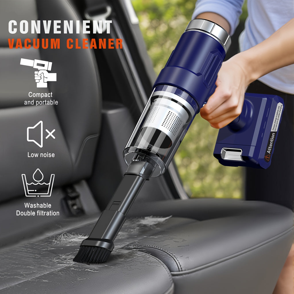 Cordless Handheld Vacuum Cleaner for Household Cleanup, 701 Wireless Model in Blue Silvery, Blue Yellow or Blue Orange Color Options for Everyday Home Cleaning
