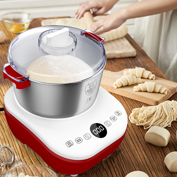1.85gal(7.3QT)Electric Dough Mixer with Ferment Function, Bread Maker Machine, Dough Maker Machine with 304 Stainless Steel Bowl, Microcomputer Timing, Household Flour Kneading Machine for Pizza Bread, Christmas Gift