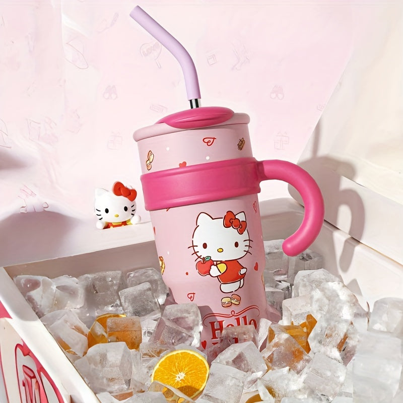 Hello Kitty Insulated Tumbler, Double-Wall 304 Stainless Steel Drinkware with 700ml and 1200ml Options and Named Character Styles for Hot and Cold Beverages
