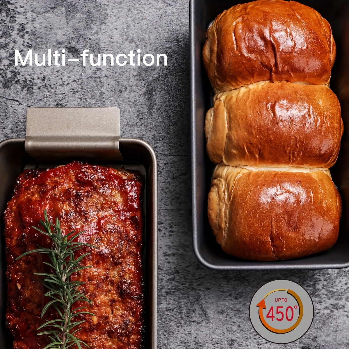 Meatloaf Pan with Drain Tray and Insert, Listed 9 by 5 Inch Nonstick Loaf Baking Design in a Two-Piece Option for Oven Meatloaf and Homemade Banana Bread