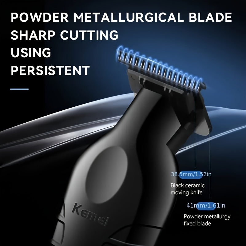 Hair Clipper KM-2299 Electric Grooming Tool with USB Connection for Hair Cutting, Detail Carving and Hairstyle Maintenance at Home or in Hair Salons