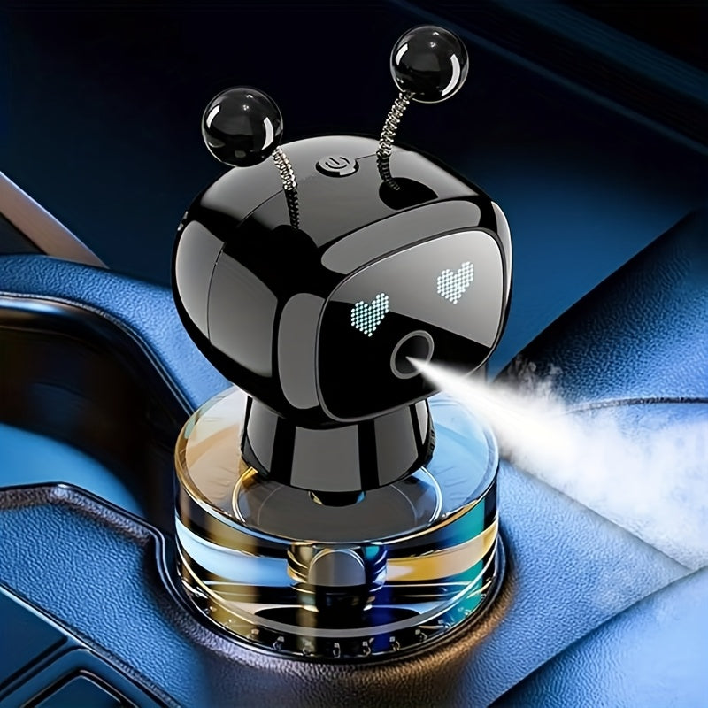 Four-Level Car Air Freshener with Rechargeable Diffuser and Listed Smart Eyes Feature, Black-Gulong, Blue-Ocean Fragrance or Red-Healton Options