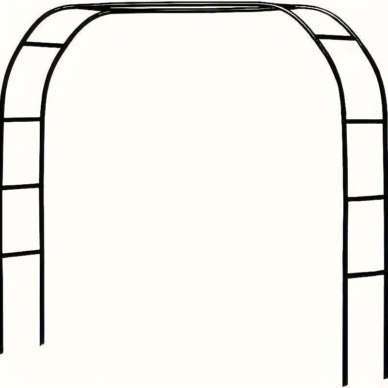 Metal Garden Arch for Climbing Plants and Wedding Decor, Black or White Selections with Base-Labeled Options for Patio and Backyard Trellis Displays