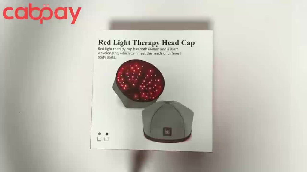 Red Light Therapy Cap with 120 LEDs, 660nm Red and 830nm Near-Infrared Light, Black or Gray Wearable Scalp Care Device for Adult Home Routines