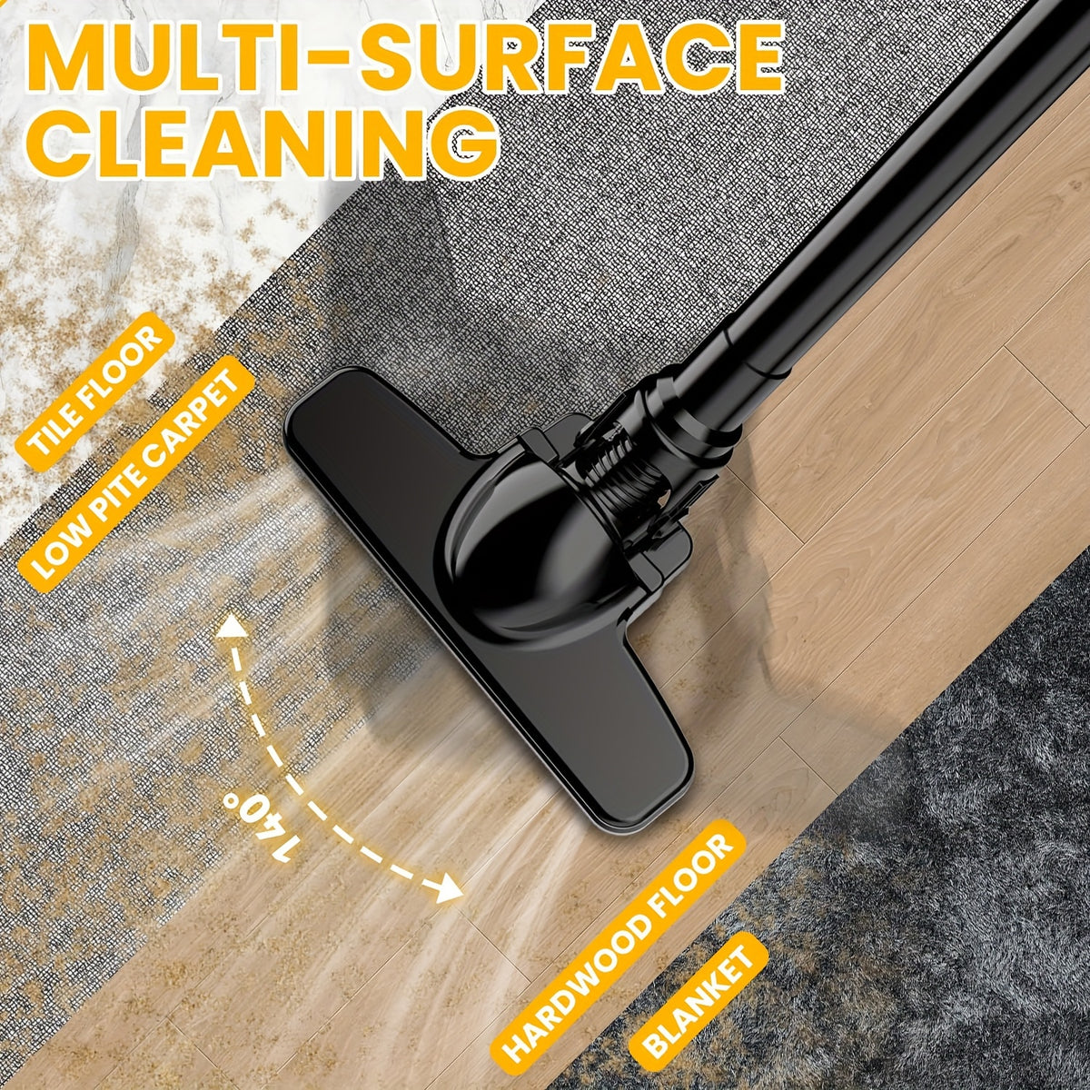 Battery-Not-Included Handheld Vacuum Cleaner Compatible with DeWalt 20V Batteries, Cordless Portable Cleaner with Listed Washable HEPA Filter for Home and Car