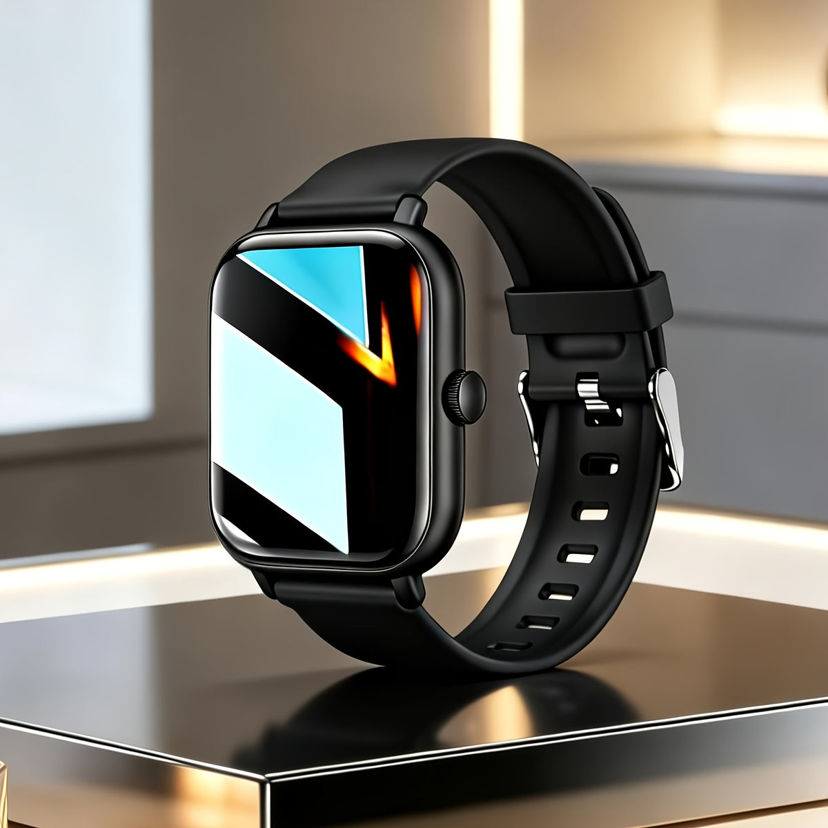 Voice Assistant Smart Watch for Men and Women, Wireless 5.4 Unisex Smartwatch with Call Answering, Voice Command Remote Control, Music Control, Fitness Tracker for iPhone Android, Couple's Set Options