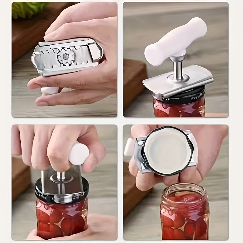 Jar Lid Gripper and Cap Remover, Single Kitchen Opening Accessory with Listed Non-Slip Design for Compatible Container Lids and Everyday Meal Preparation