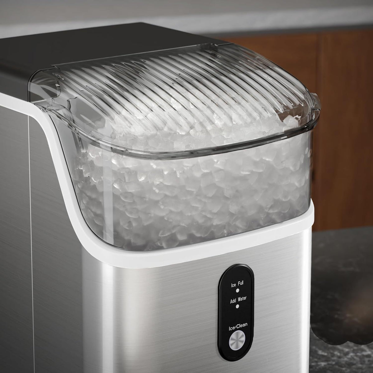 Nugget Ice Maker Countertop 35lbs/Day, Self-Cleaning Pebble Ice Machine with Chewable Ice, 26lbs/Day Bullet Ice Option, Ice Scoop and Basket for Home, Kitchen, Office, Bar and Party