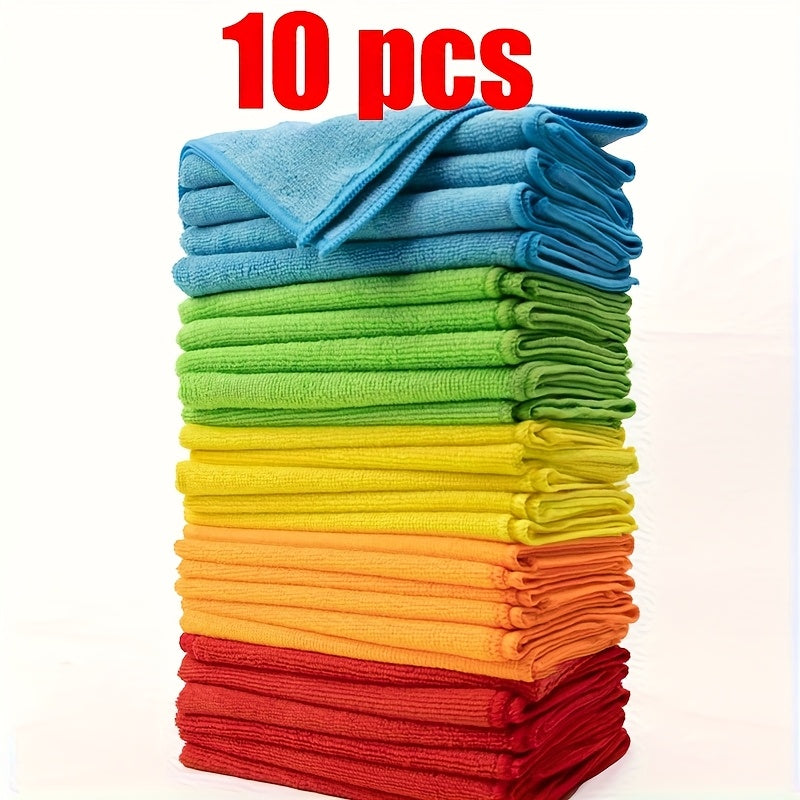 Ultra-Fine Microfiber Cleaning Cloths in Random Colors, Reusable 5, 10, 20 or 50 Piece Wiping Towel Packs for Compatible Car and Household Surface Care