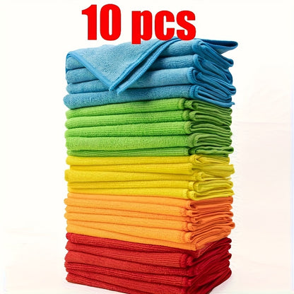 Ultra-Fine Microfiber Cleaning Cloths in Random Colors, Reusable 5, 10, 20 or 50 Piece Wiping Towel Packs for Compatible Car and Household Surface Care