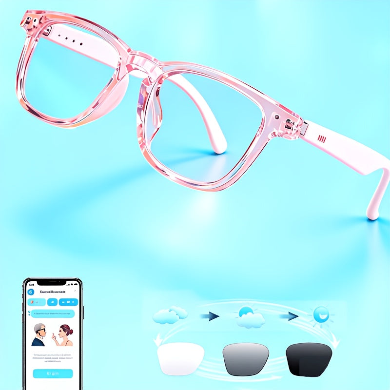 164-Language Smart Translation Glasses with Music Playback, Phone Calls and AI Voice Assistant, Unisex Audio Eyewear for Travel and Everyday Conversations