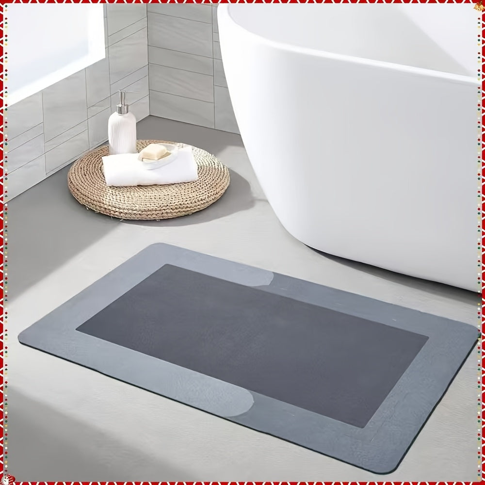 Diatomite Bathroom Floor Mat, Soft Water-Absorbing Bath Mat in Pink or Green with Big Size Options for Shower-Side, Laundry Room and Kitchen Use