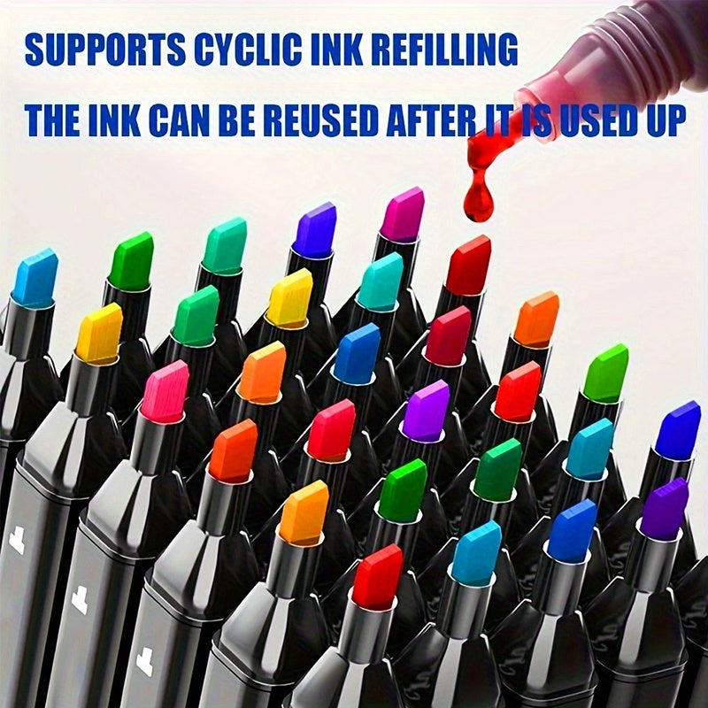 Drawing Marker Set with Dual Tips and Listed A4 Sketchbook, 168, 204 or 262 Color Options for Sketching, Coloring, Illustration and Creative Office Art Projects