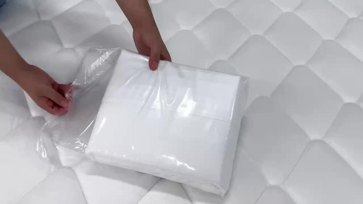 Flat and Fitted Sheet Set with Two Pillowcases, Four-Piece Bedding with Listed Extra Deep Pockets and Six Size Labels Including Twin XL for Home Bedrooms