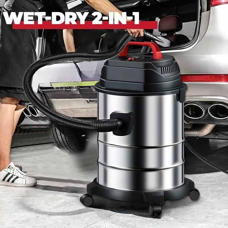 Bucket Wet Dry Vacuum Cleaner for Home and Car Cleanup, 5.28-Gallon and Upgraded 6.6-Gallon Model Options with Optional Accessory Bundles