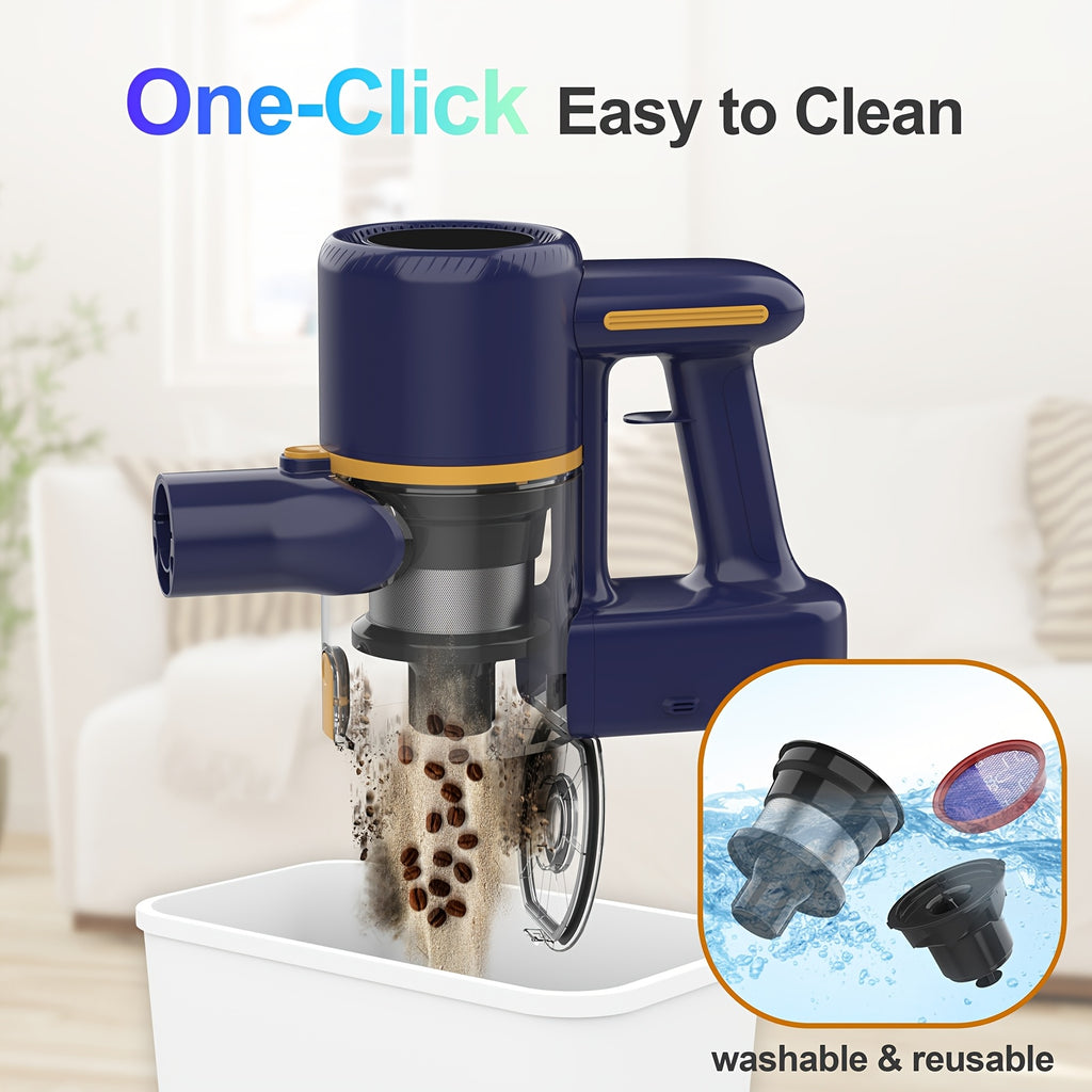 Cordless Vacuum Cleaner with 180° Foldable Tube, INSE Home Vacuum with LED Brush, Listed 45-Minute Runtime and 38.58oz Dust Cup for Hardwood and Pet Hair