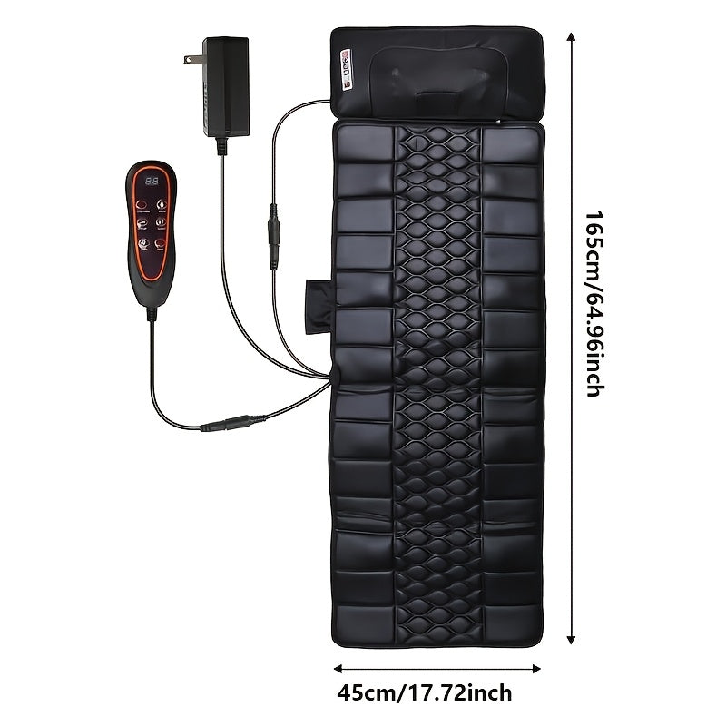 1 Set Of Large Brown Full Body Heating Massagers, 2 Styles Of PU Material, with Neck And Foot Devices And Massage Headrest, Lumbar Pillow, Timer, Comfortable And Wear-resistant, Non-slip Bottom, Easy to Store, Suitable for Home, Office Take A Nap
