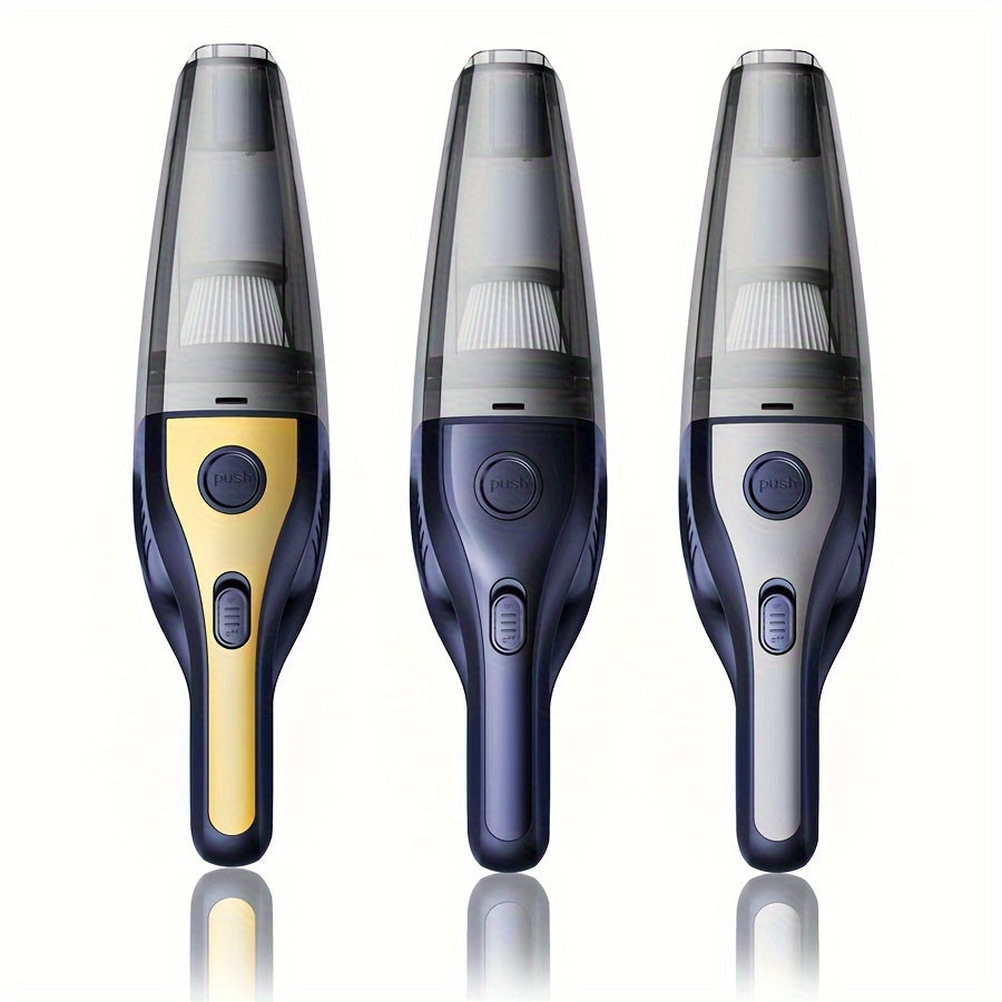 Handheld Vacuum Cleaner Cordless, USB Charging Mini Car Vacuum with Powerful Suction and Multi-Nozzle Kit, Portable Hand Vacuum for Car, Home, Office and Pet Hair Cleaning