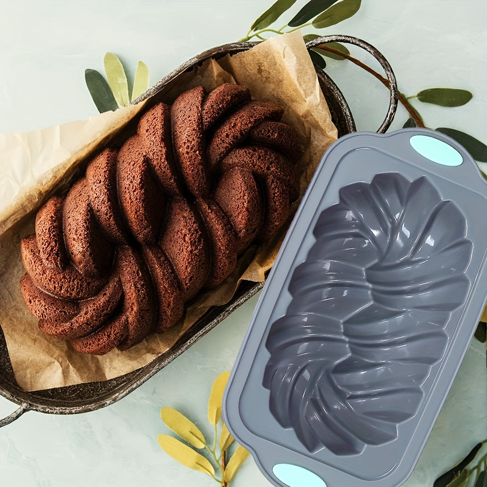 Silicone Bread Loaf Pan Set, 4-Piece Light Gray Baking Mold Selection in Small or Medium Options for Homemade Cakes, Bread and Decorative Dessert Recipes