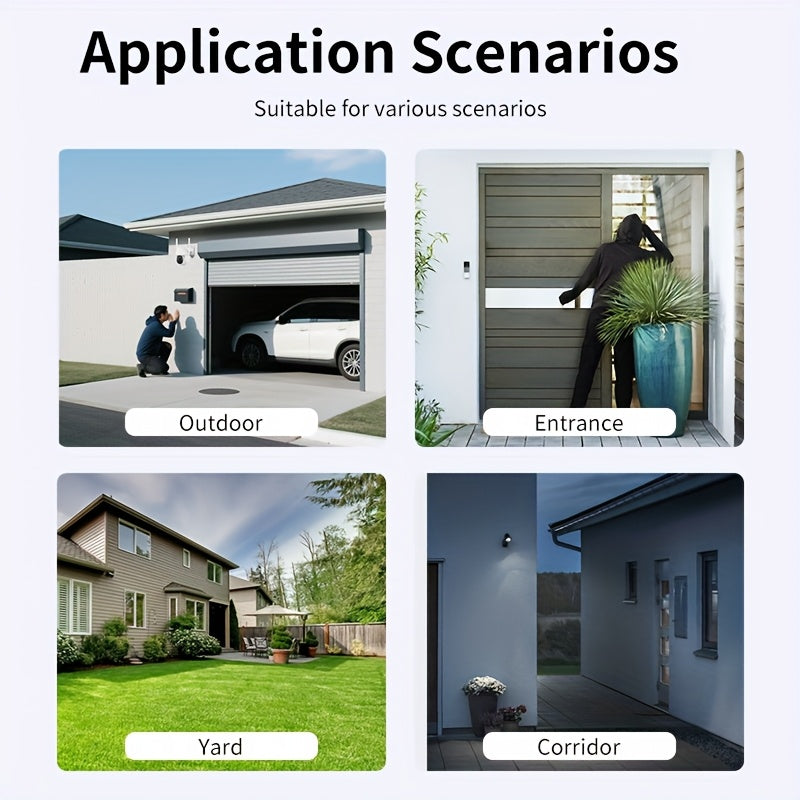 Solar WiFi Pan-Tilt Security Camera, 3MP Monitoring with Color Night Vision, Two-Way Audio, AI Detection and Sound Light Alerts, One Two or Four Camera Options