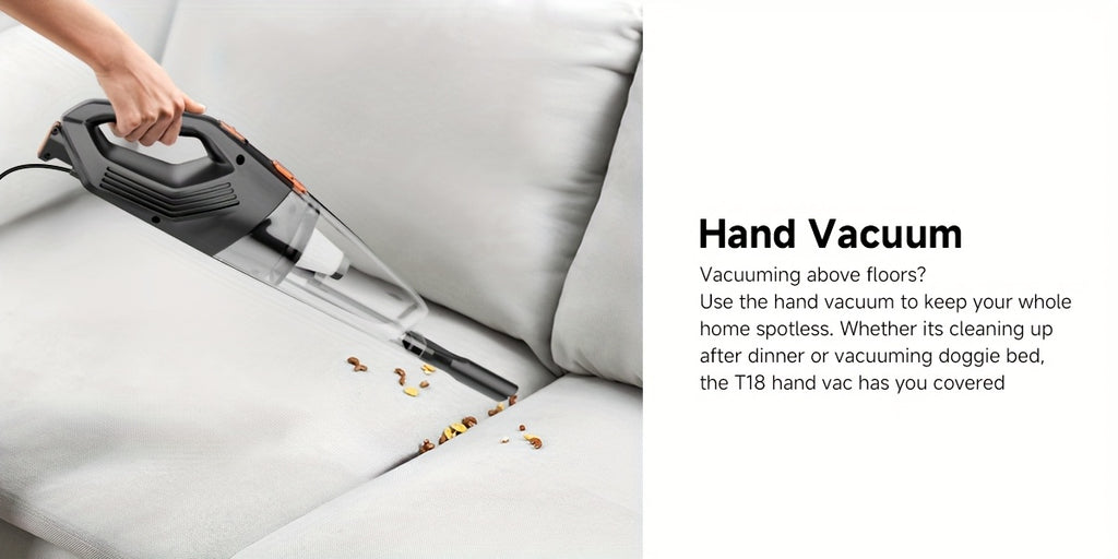 Convertible Stick Handheld Vacuum with Listed 6-in-1 Basic Design, 5.18lb Weight, Washable HEPA Filter, Dust Cup and Crevice Tool in Four Home Cleaning Color Options