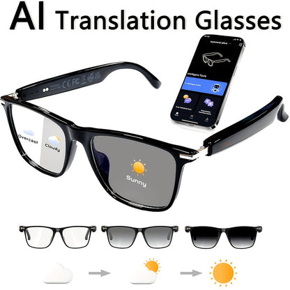 Conference Translation Glasses by OICIIDO with Listed 160-Language Recognition and Meeting Summaries, M02, KL and KO Model Options for Multilingual Discussions