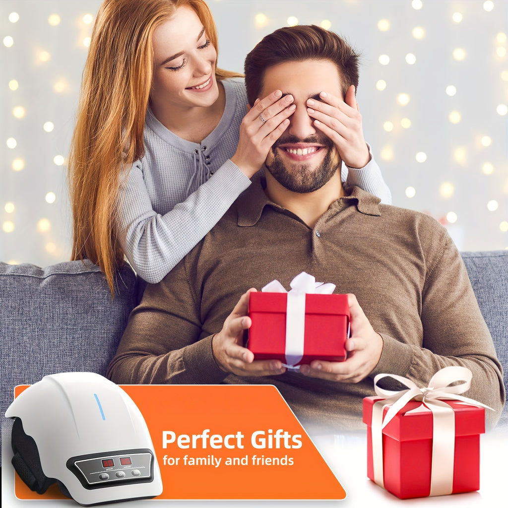 Knee Massager with Heat, MASSTECK Cordless HX01-WHITE with 9 Heating Modes, 9 Vibration Speeds and Adjustable Straps for Adult Personal Comfort