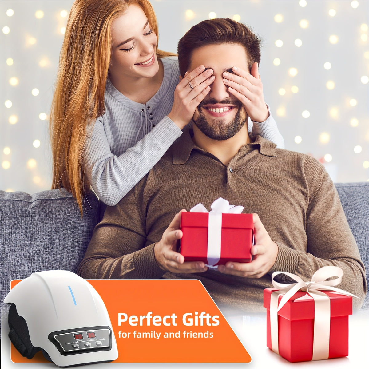 Knee Massager with Heat, MASSTECK Cordless HX01-WHITE with 9 Heating Modes, 9 Vibration Speeds and Adjustable Straps for Adult Personal Comfort