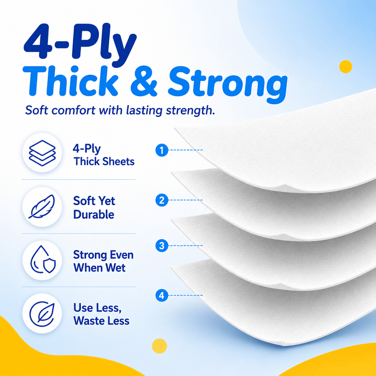 4-Ply Toilet Paper by Spring Touch, Individually Wrapped Unscented Bathroom Tissue Made with 100% Virgin Wood Pulp in 10, 20, 30 or 60 Roll Packs