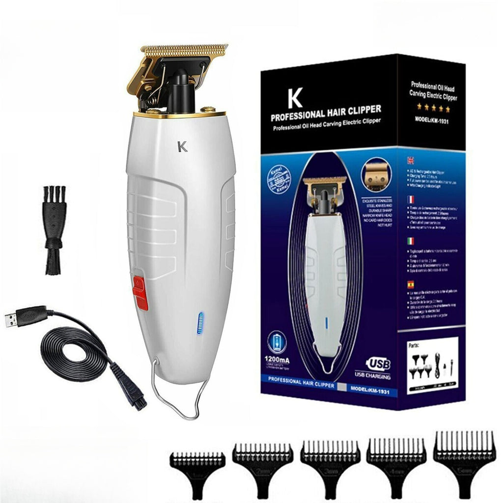 1931 Hair and Beard Trimmer for Men with Carbon Steel T-Blade, 1200mAh Rechargeable Battery, Corded or Cordless Operation and Charging Indicator for Grooming