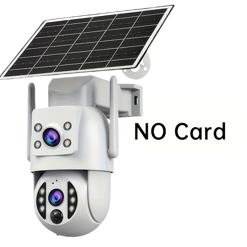 JOOAN RS3 Solar Security Camera with Dual Lenses, Listed 355° Auto-Tracking PTZ, 1296P Color Night Vision, Two-Way Audio and Rechargeable Battery