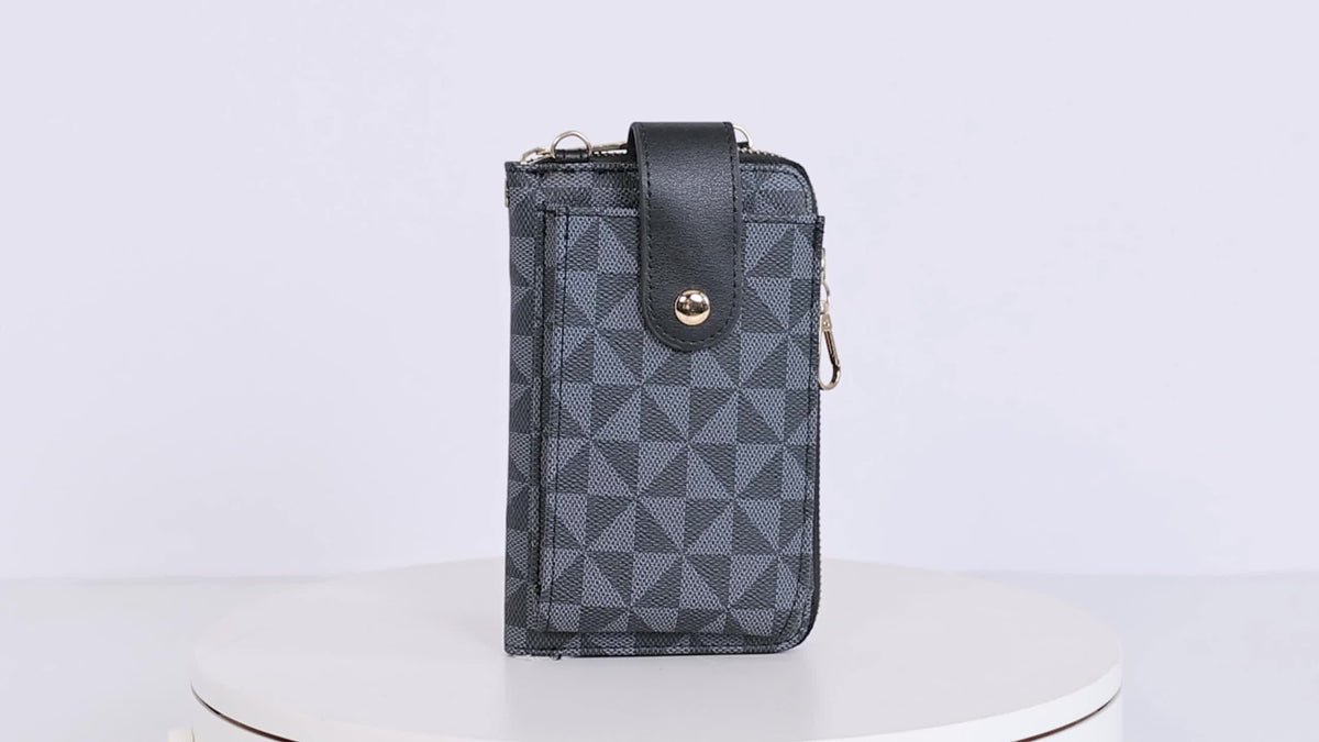 Cell Phone Crossbody Wallet by RAGSTO for Women, Small Shoulder Handbag with Multiple Credit Card Slots for Everyday Essentials and Gift Giving