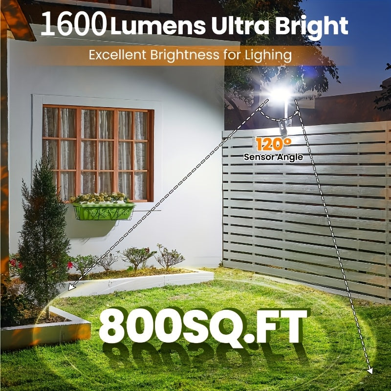 Solar Clip-On Light with Listed 98 LEDs and Three Lighting Modes, One or Two-Pack Options for Compatible Chain-Link Fence, Patio, Yard and Garage Locations