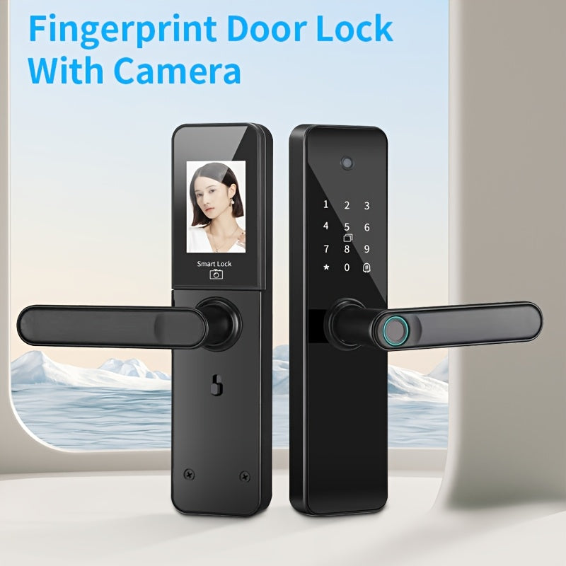 Fingerprint Door Lock with Wide-Angle Camera & Keypad, Biometric Keyless Entry Lock, WiFi Smart Lock with App, for Homes, Rentals, Offices & Hotels, Multiple Models