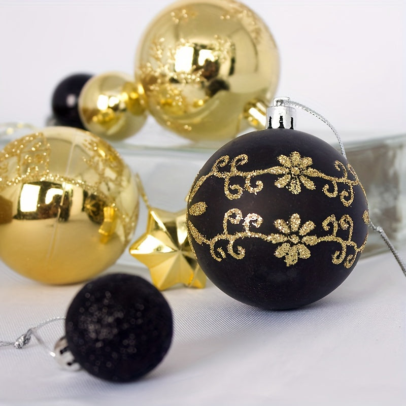 Christmas Ball Ornaments with Eight Color Theme Options, Listed 44-Piece Hanging Decoration Set for Coordinated Tree Styling, Window Displays and Holiday Parties