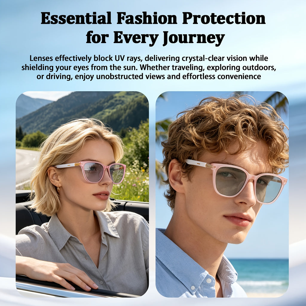 Wireless AI Translation Glasses with Listed 164-Language Support, Photochromic Lenses, Music and Hands-Free Calls in Black, Tortoiseshell or Pink
