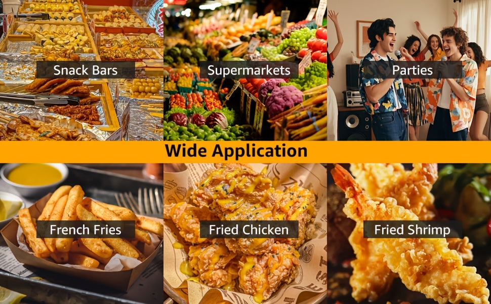 Commercial Electric Deep Fryer with Removable Tank and Lid, Stainless Steel Countertop Frying Appliance in Listed 12L Capacity for Kitchen Food Preparation
