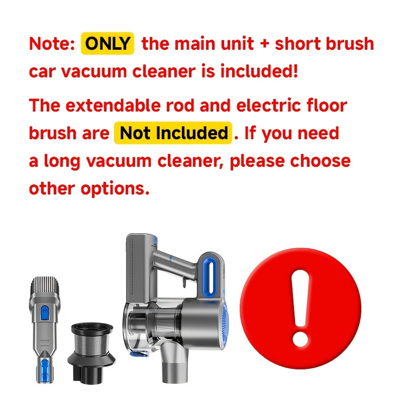 LED-Lit Convertible Stick Vacuum with Listed 55kPa Suction, Handheld Cleaning Format and Nine Color Labels for Compatible Floors, Carpets and Pet Hair Cleanup