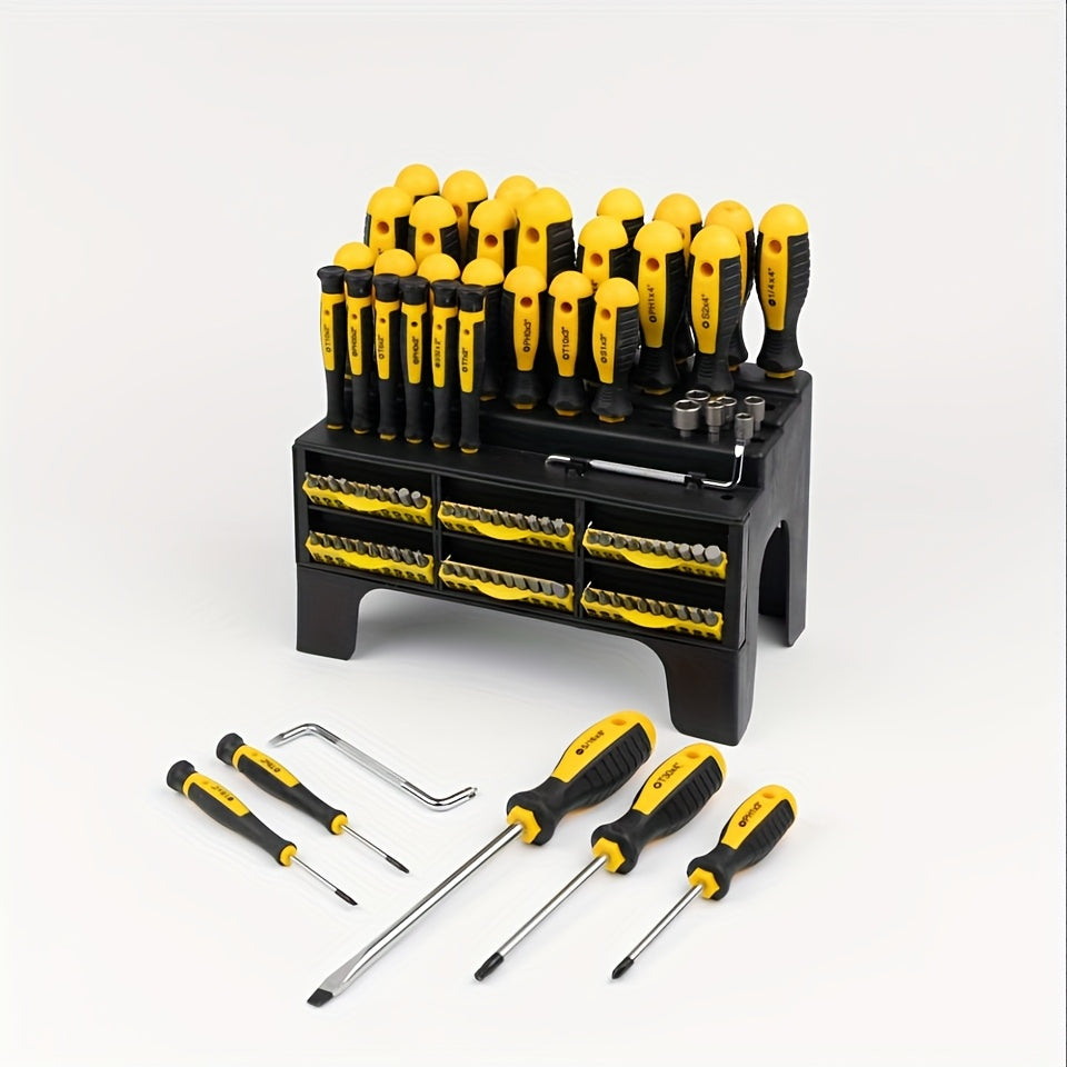 Magnetic Screwdriver Set with 100, 118 or 126-Piece Option Labels, Precision Drivers, Bits and Plastic Storage Wording for Home DIY and Electronics Projects