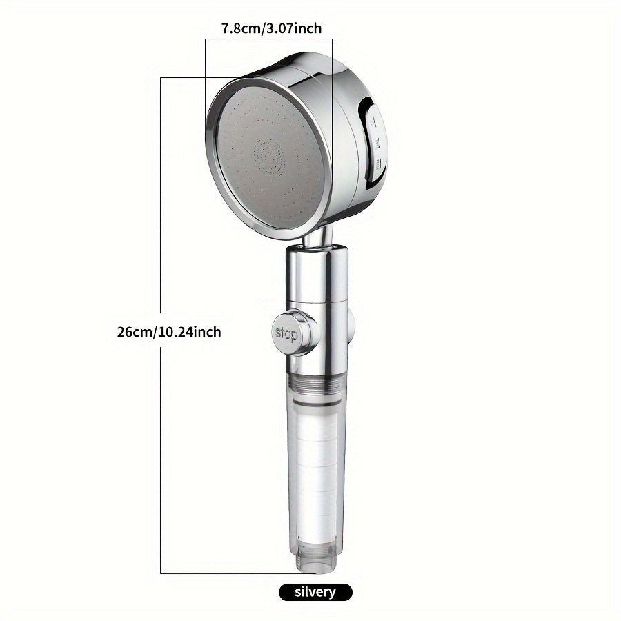 Adjustable Shower Head with Three Spray Settings and Angle Adjustment, H37 Bathroom Showerhead in Four Colors, One Piece Without Hose or Holder