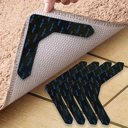 Reusable Carpet Gripper Stickers in 12 or 24 Piece Packs, Washable Adhesive Pads for Compatible Area Rugs, Sofa Cushions and Household Fabric Placement