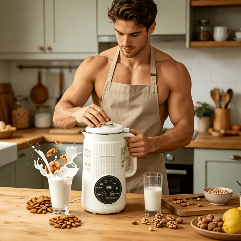 Homemade Nut Milk Maker Machine, Multi-Functional Automatic Plant Milk Blender with One-Touch Operation for Almond, Oat, Soy and Coconut Milk, 27.05 Oz Countertop Blender