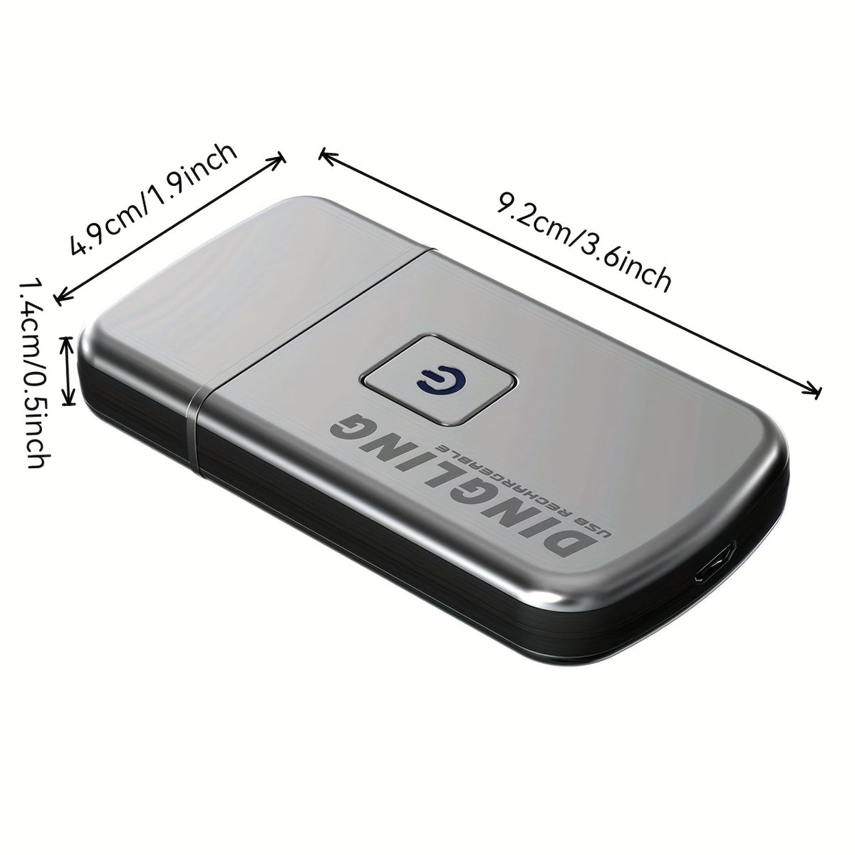 Silvery USB-Charging Men's Electric Razor with Listed Net-Shaving Function and Stainless Steel Wording, Rechargeable Grooming Tool with 46–60 Minute Runtime Claim