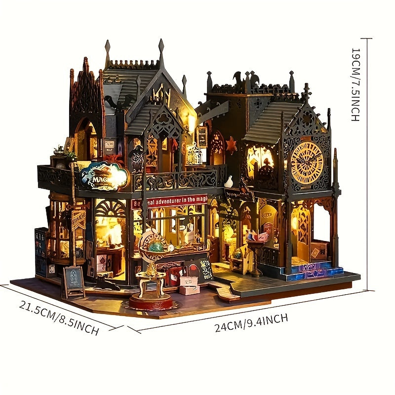 DIY Magic Hut Building Model, Three-Dimensional House Assembly Craft with 1pc or Magic House + Tools Options for Hobby Projects and Birthday or Holiday Gifts