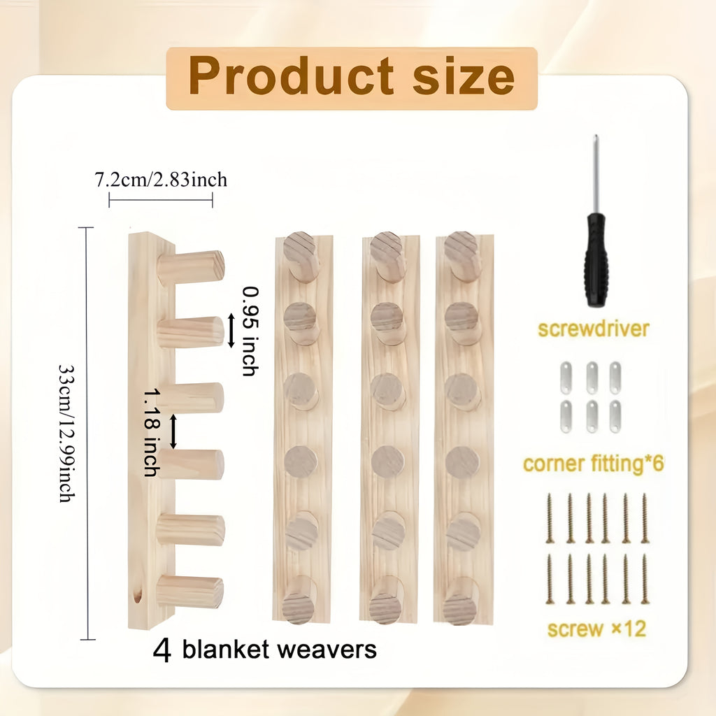 Adjustable Wooden Weaving Loom with Accessories, Listed 52.5-Inch Manual Yarn Craft Frame for DIY Blankets, Scarves, Bags and Hats at Home